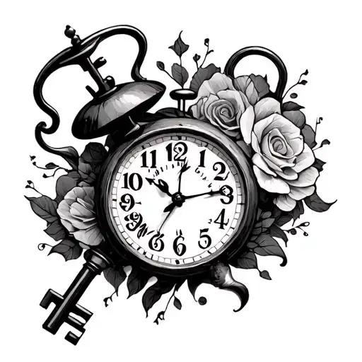 We're All Mad Here Clock Key Simple