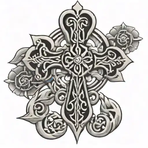 Polish Mixed With Irish Celtic Cross