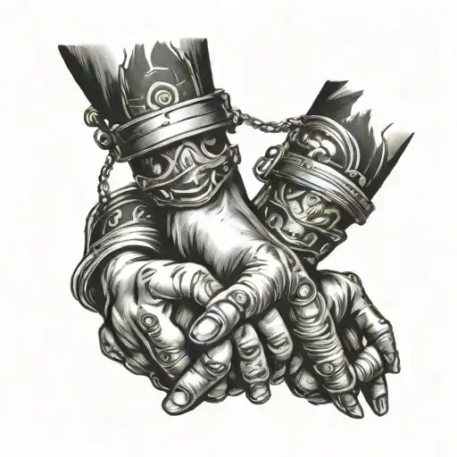 Highschool Friends Holding Hands