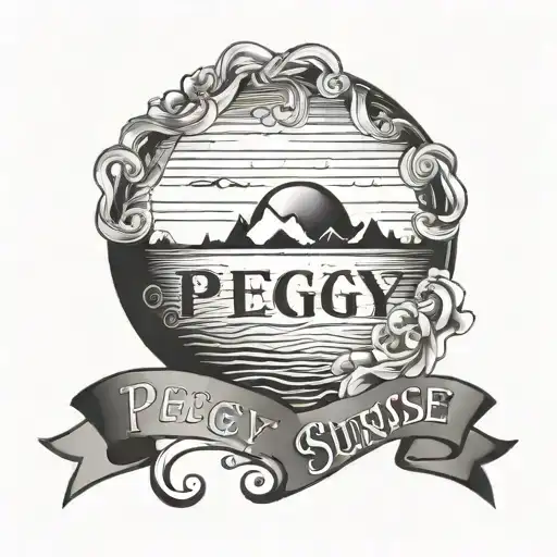 Half Sunrise Other Half Sunset With The Name Peggy