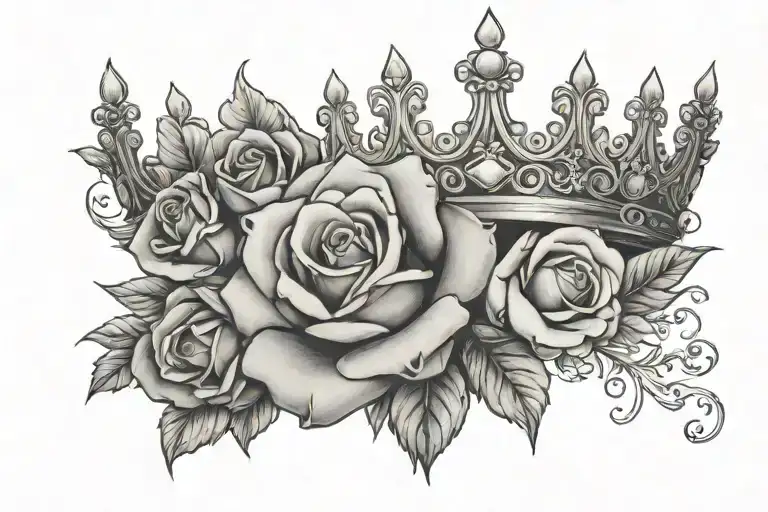 The Name Tammy With A Crown On Top And A Rose On The Bottom Right