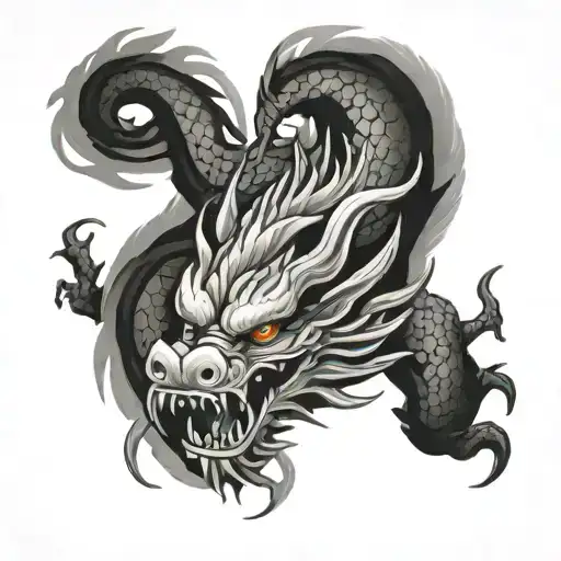China Japanese Dragon Woven
