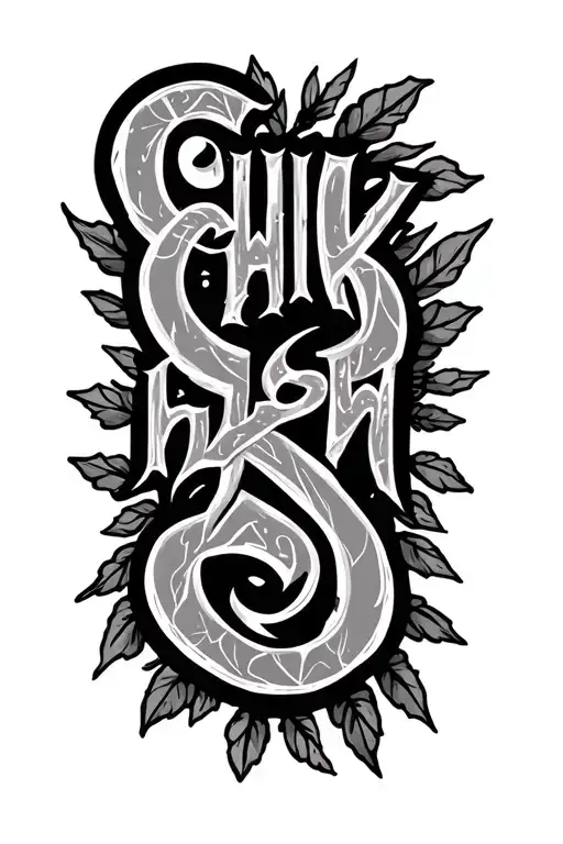 The Word Chickasaw Font On Forearm