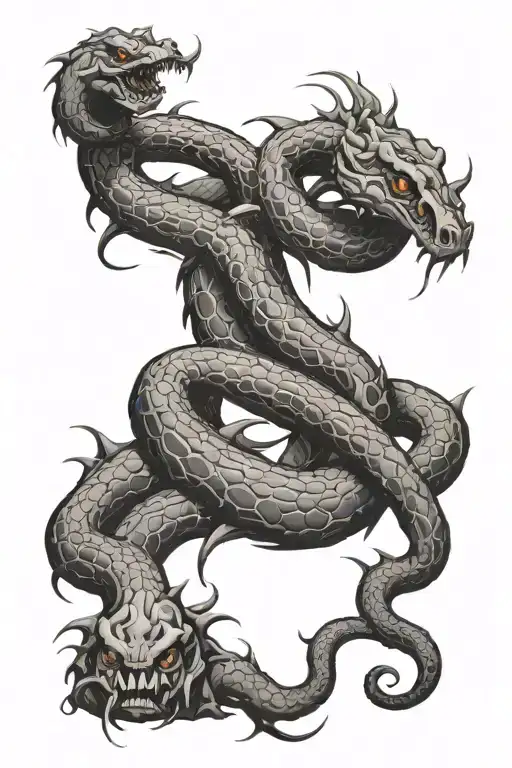 The Background Is Such A Land With Lava And A Snake And A Spider Crawl Out Of It At The Elbow