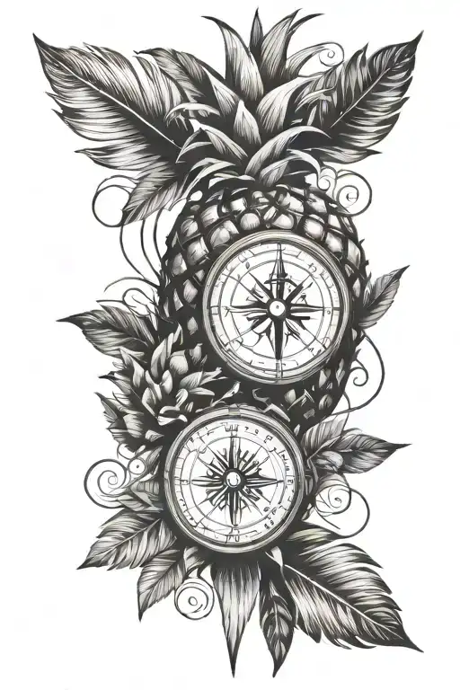 Compass Cardinal Points Pineapple Poly Infinity