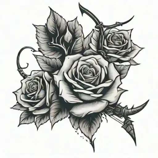 Bow And Arrow Firing Rose