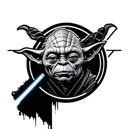 The Jedi Order Symbol With Yoda Inside
