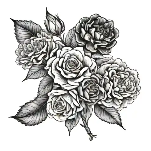 Birth Flower Bouquet January February March April December