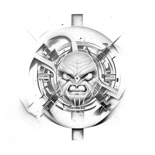 Symetrical Symbol Good And Evil Fight