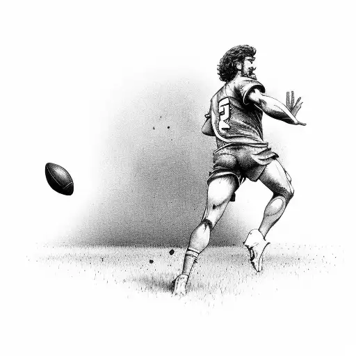 A Greek God Playing Football With Tree Roots Forming The Goalposts