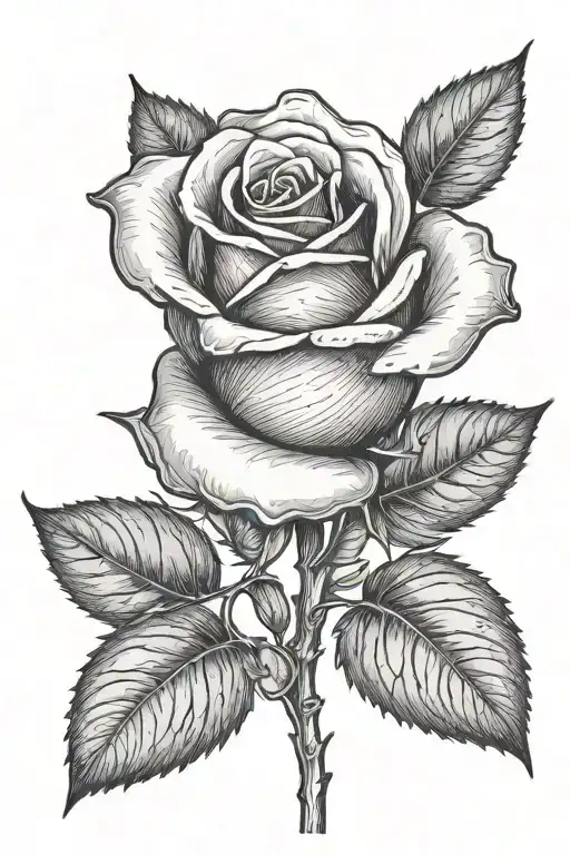 Single Rose With The Word Mia In The Stem