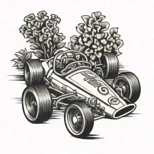 Race Car Saying Buckwheat Under It