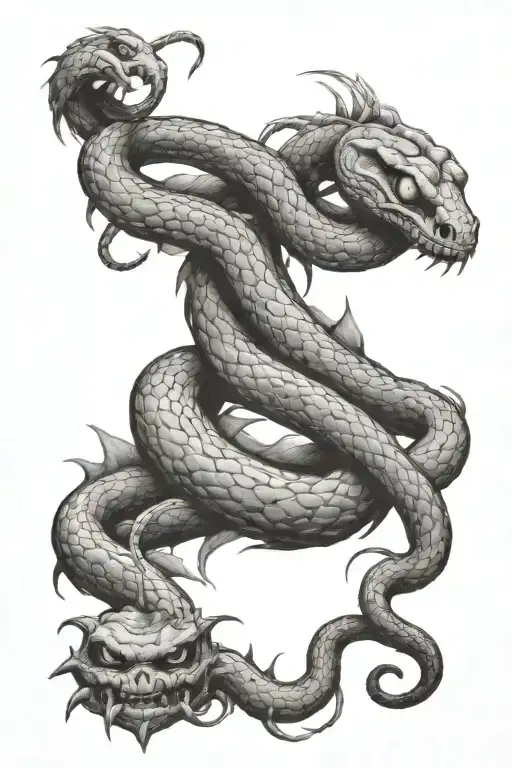 A Snake Crawls Out Of Lava And A Spider Nearby