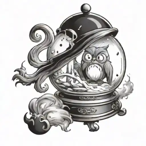 Calcifer Howls Moving With Soot Spirits In A Snow Globe