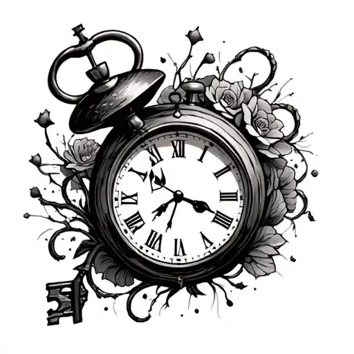 We're All Mad Here Clock Key