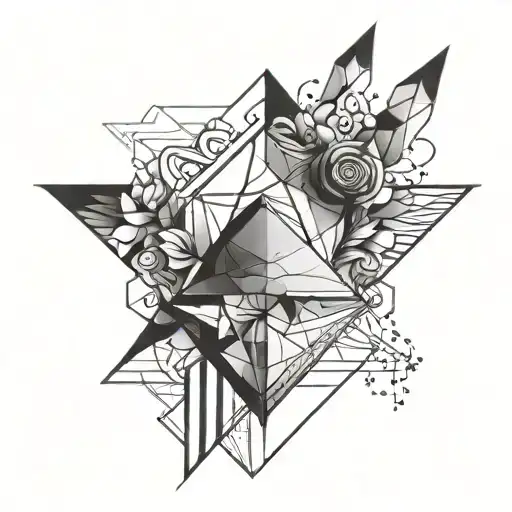 Geometric Tattoo Love