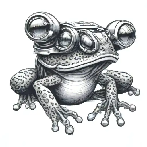 A Frog Wearing A Helmet