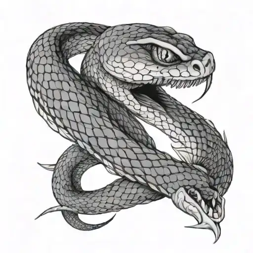 Snake With A Bird In Its Mouth