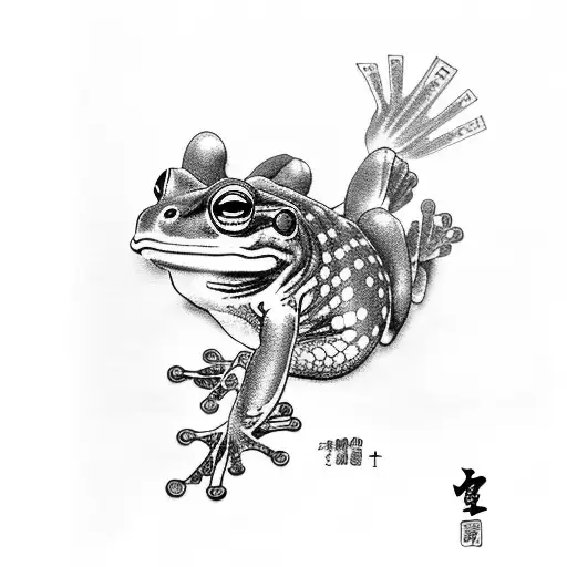 Japenese Frog With Kasa