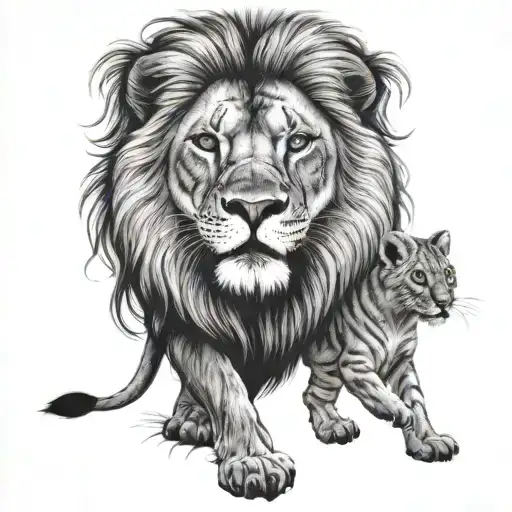 Lion Face And My Son