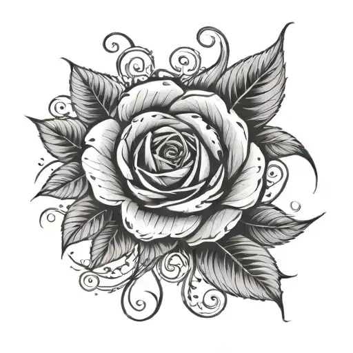 Rose With Eyeball And Vines