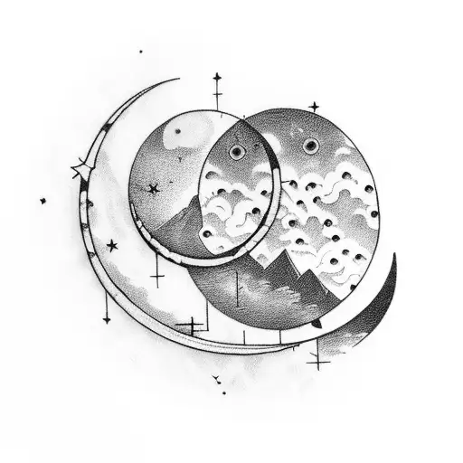 Waxing Crescent Moon With Virgo Constellation