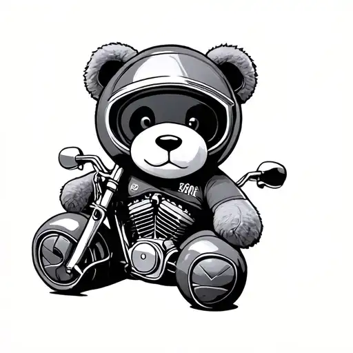 Teddy Bear Wearing Motorcycle Gear