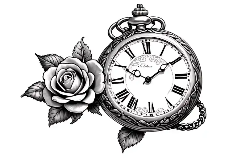 Pearl Antique Pocket Watch Rose