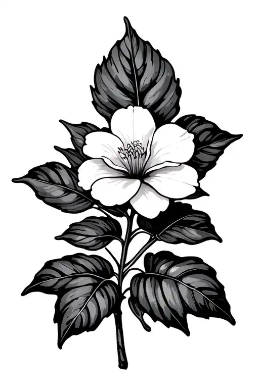 Dainty Philippine Anahaw Leaves With Sampaguita Flower