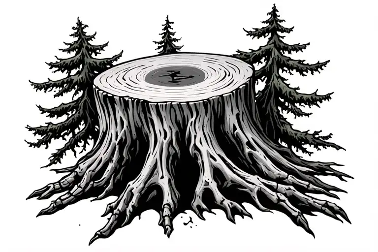 Skeleton Cypress Tree Stump