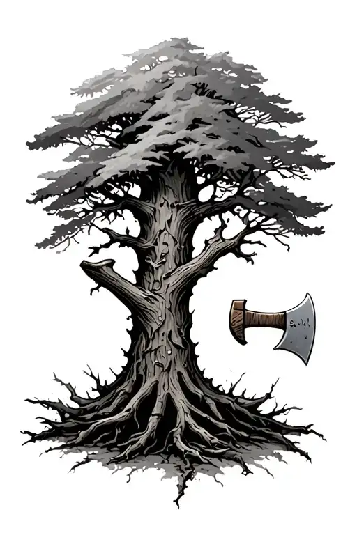 Tree And Axe Embedded