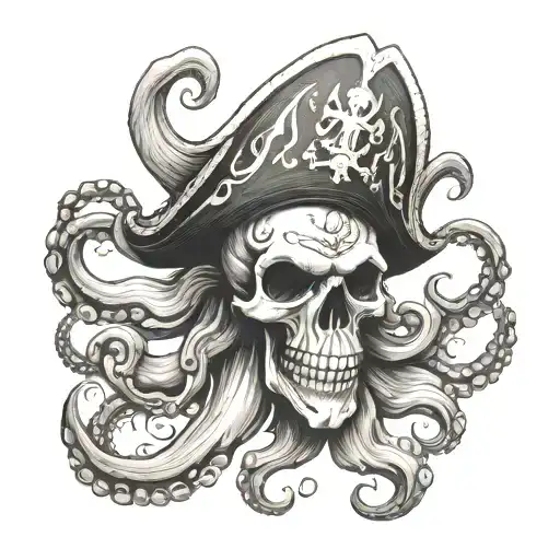 Pirate Skull Octopus