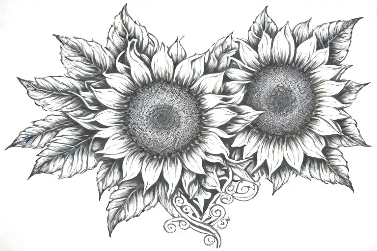 Sunflower Cross Grandma Holding Hands