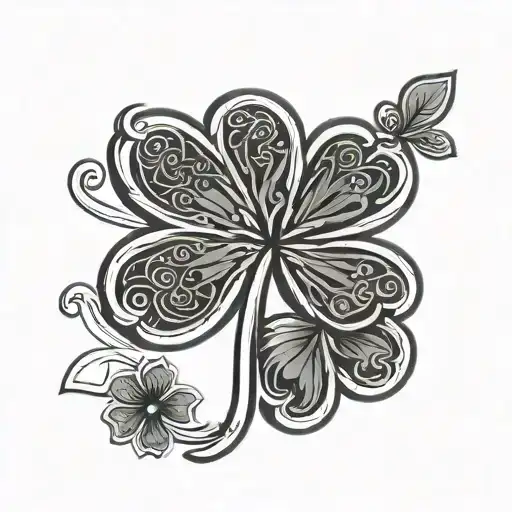 3 Leaf Clover With Celtics Parquet Floor Design Inside