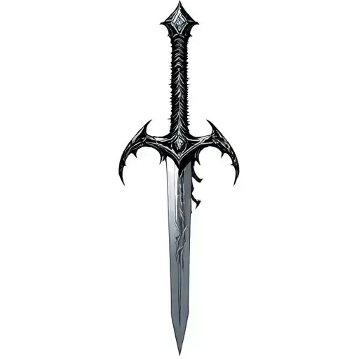 Daedric Sword Going Down Back Of Leg