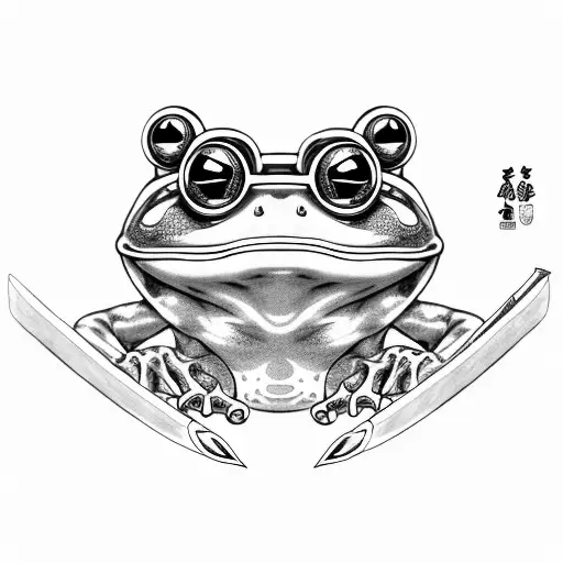 Frog With A Beard And A Katana