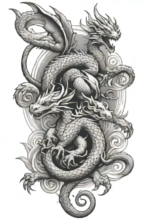 Earth Dragon And Wood Dragon With Fire Rabbit And Water Rabbit