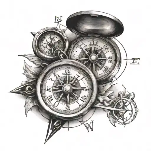 Compass And Roman Numerals