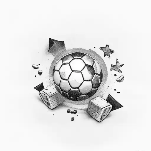 Soccer Player And 3 Stars