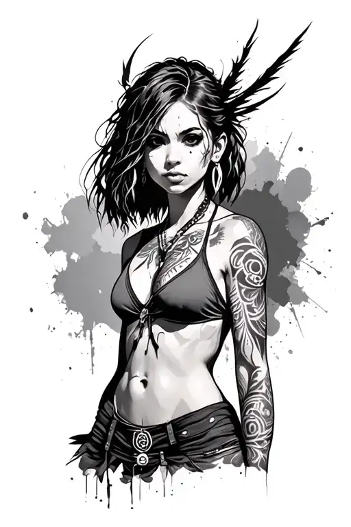 Tribal Girl Short Hair