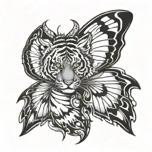 Butterfly Wings Shaped Like A Tiger