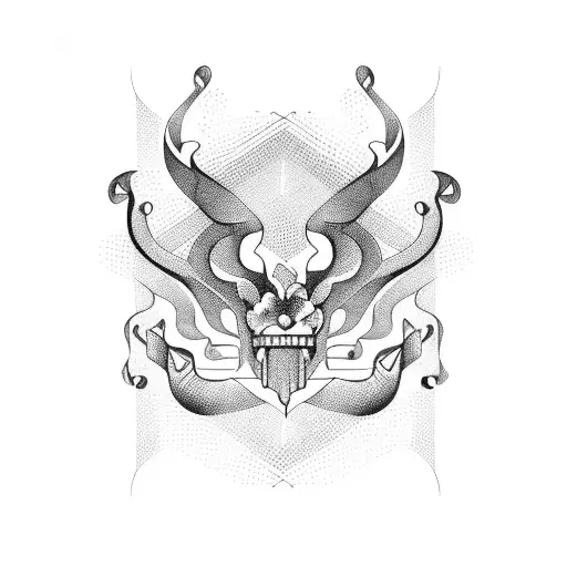 Long Scandinavian Pattern With Empty Space For The Word