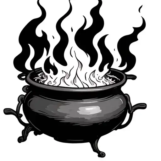 Cauldron Boiling Fire Rising