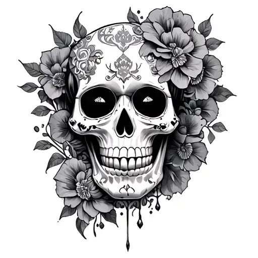 Male Sugar Skull Surrounded