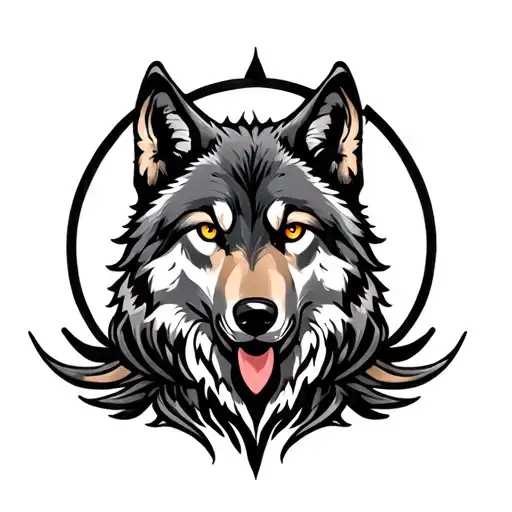 Wolf Gemini Symbol