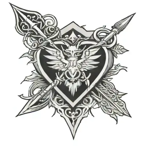 Hart With An Arrow Piercing