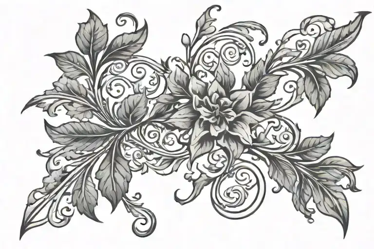 Collarbone Vines Symmetrical