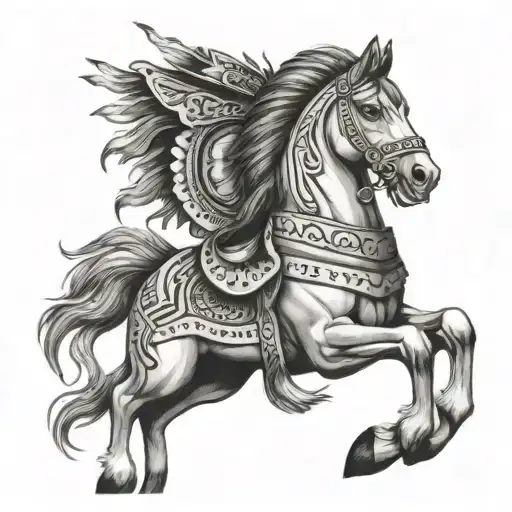 Native American Carousel Horse