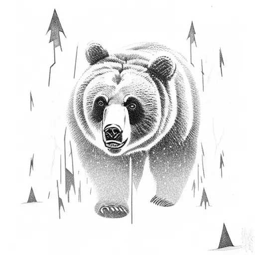 Bear In A Lightning Storm