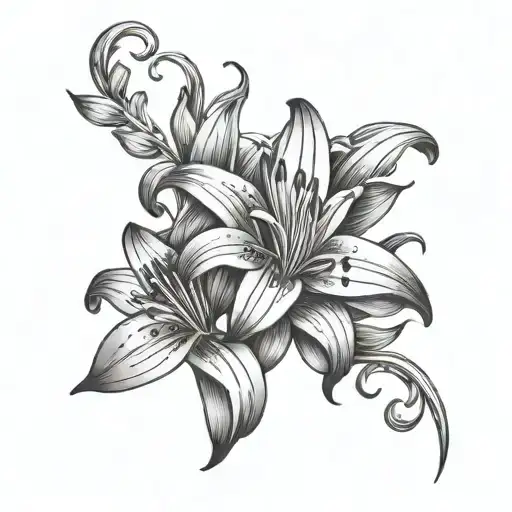 Lily Flower Vines Wrapping